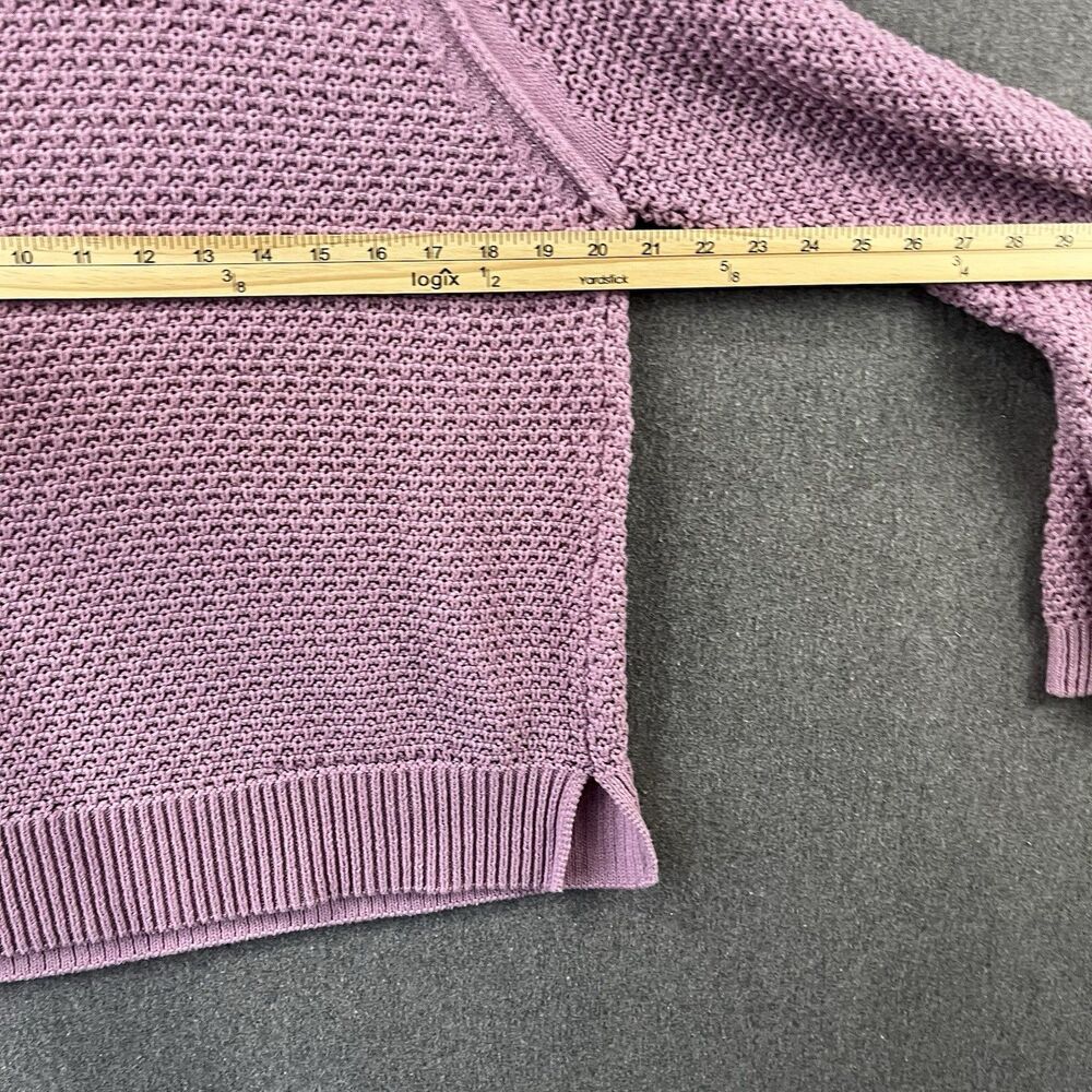GAP Pink Textured Knit Sweater Soft Cotton Blend Raglan Sleeve Women’s L - Picture 5 of 6